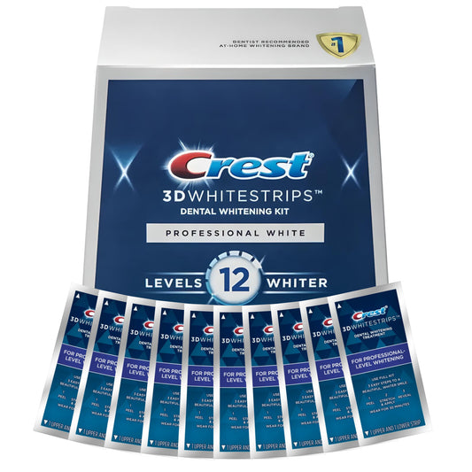 Bieliace pásiky Crest – 20 pásikov, balenie 10 vrecúšok.