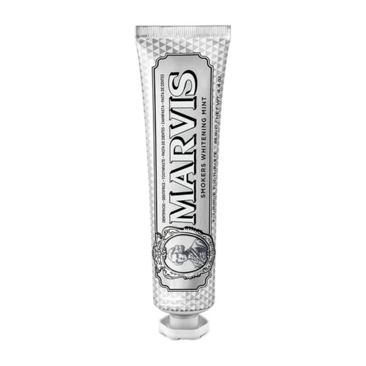 Marvis Smokers Whitening Mint 85 ml – tuba bieliacej zubnej pasty s intenzívnou mätovou príchuťou