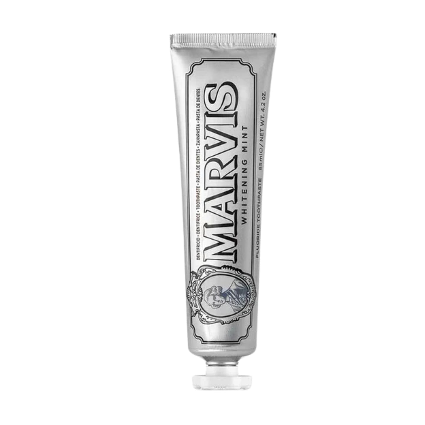 Marvis Whitening Mint 85 ml – tuba bieliacej zubnej pasty s osviežujúcou mätovou príchuťou