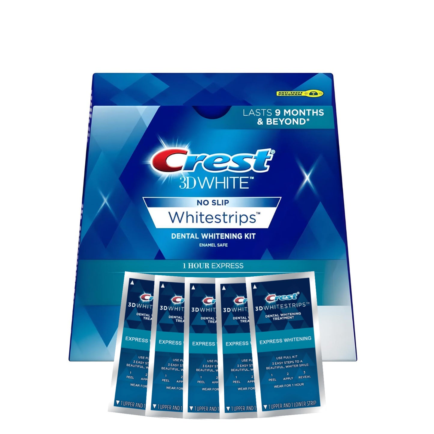 Bieliace pásiky Crest 1 Hour Express – 5 vrecúšok, 10 pásikov