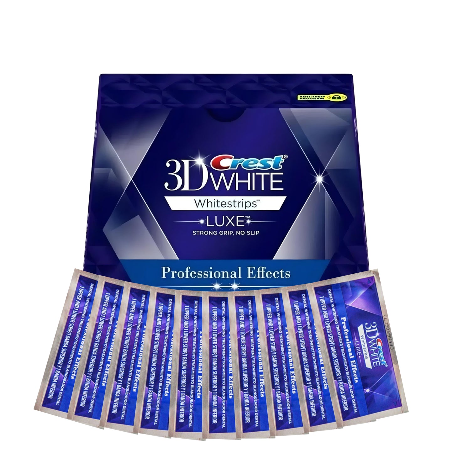 Bieliace pásiky Crest 3D White Luxe Professional Effects – 10 vrecúšok, 20 pásikov
