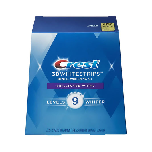 Bieliace pásiky Crest Brilliance White 9 Levels – 16 vrecúšok, 32 pásikov