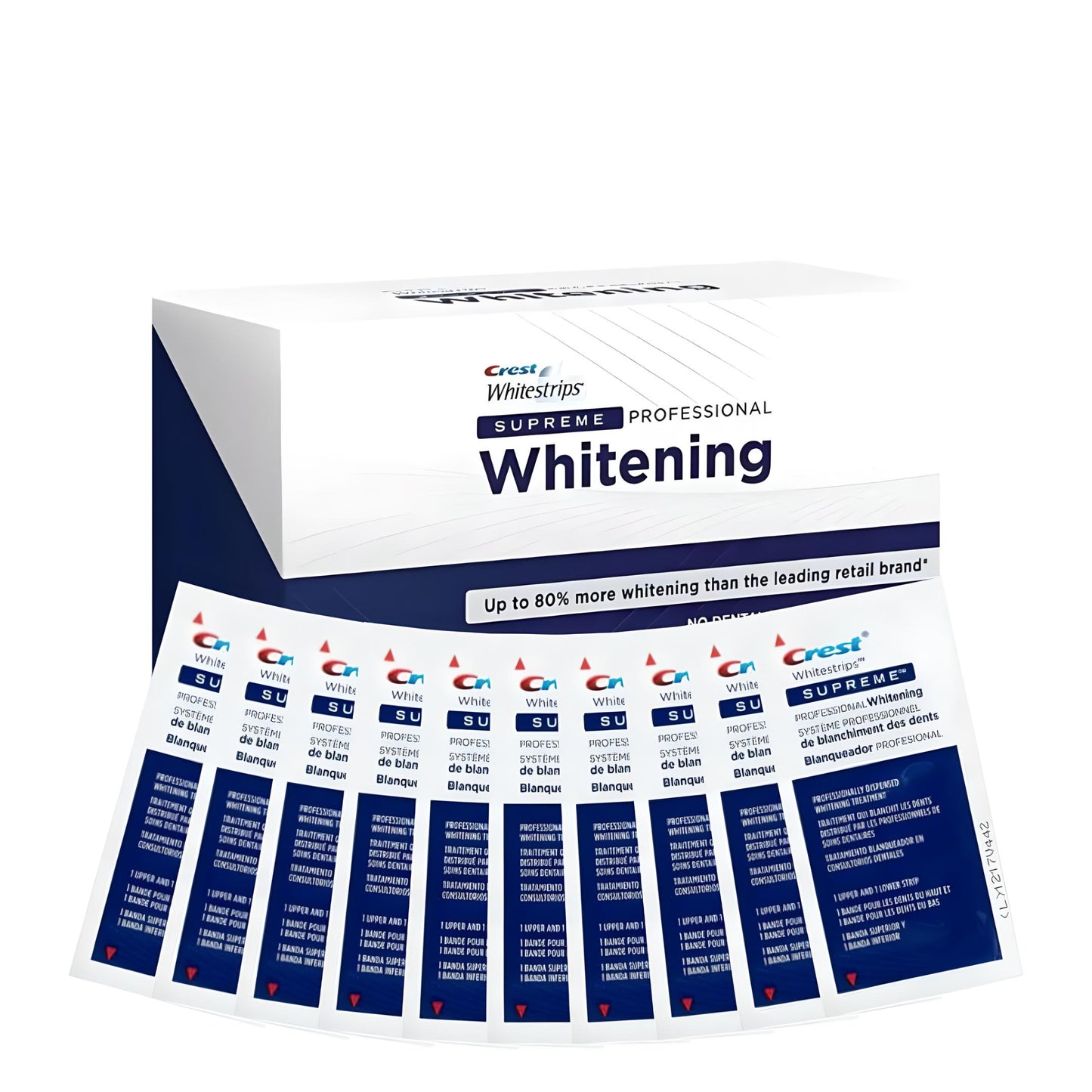 Bieliace pásiky Crest 3D Whitestrips Supreme Professional – 10 vrecúšok, 20 pásikov