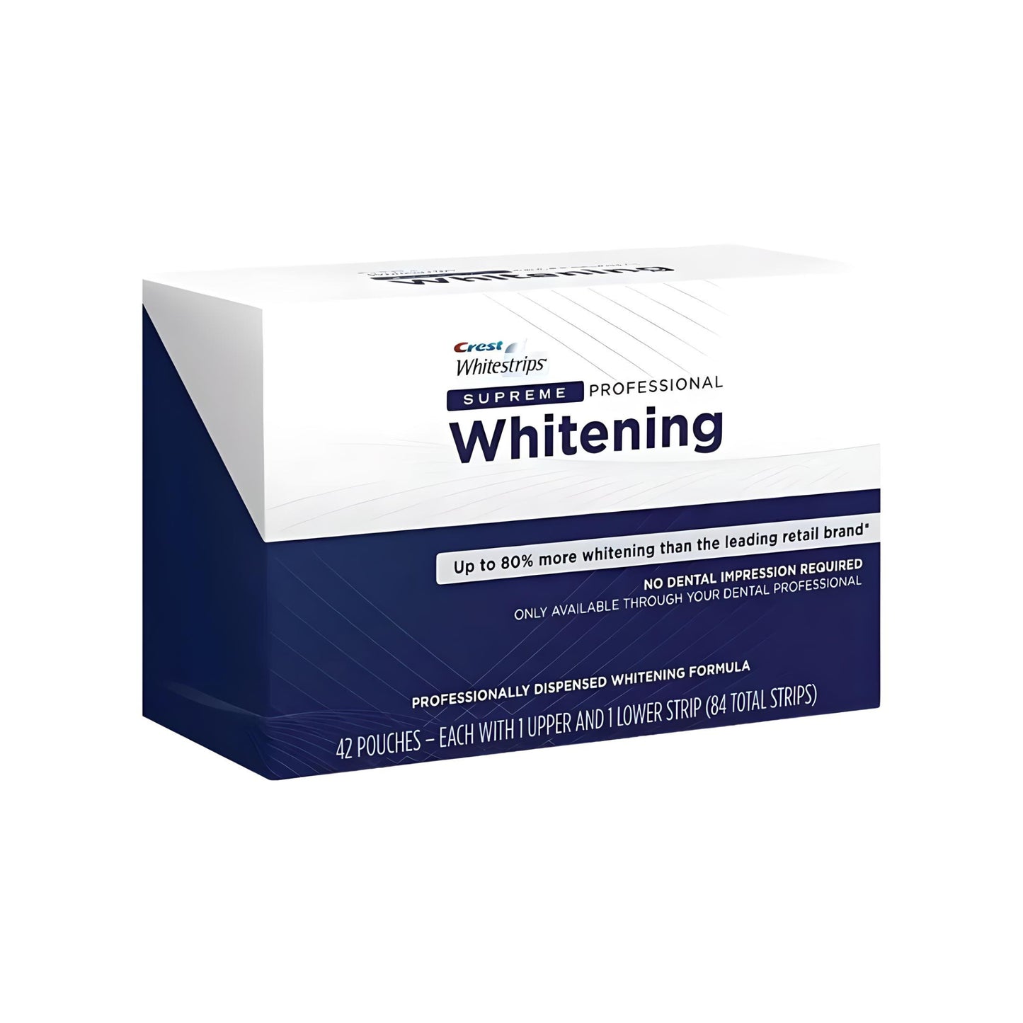 Bieliace pásiky Crest 3D Whitestrips Supreme Professional – 42 vrecúšok, 82 pásikov