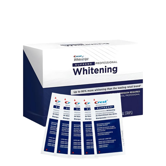 Bieliace pásiky Crest 3D Whitestrips Supreme Professional – 5 vrecúšok, 10 pásikov