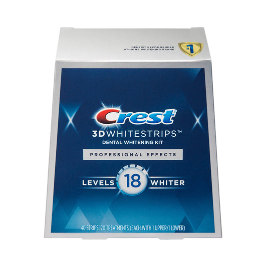 Bieliace pásiky Crest 3D Professional Effects 18 Level Whitestrips – 40 pásikov, 20 vrecúšok