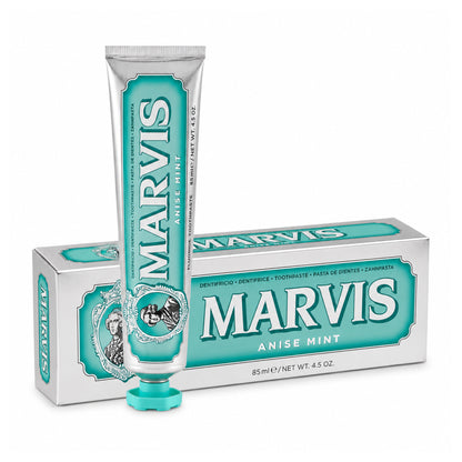 Marvis Anise Mint 85 ml – zubná pasta v tube a originálnom balení s príchuťou mäty a anízu
