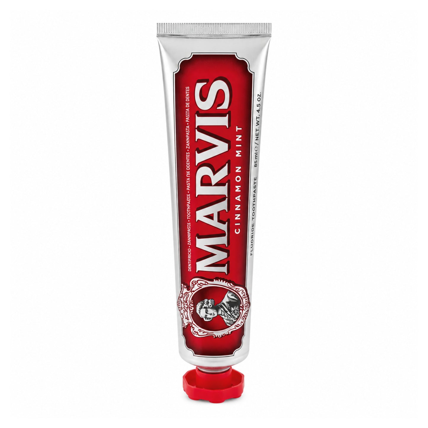 Marvis Cinnamon Mint 85 ml – tuba zubnej pasty s osviežujúcou príchuťou mäty a škorice