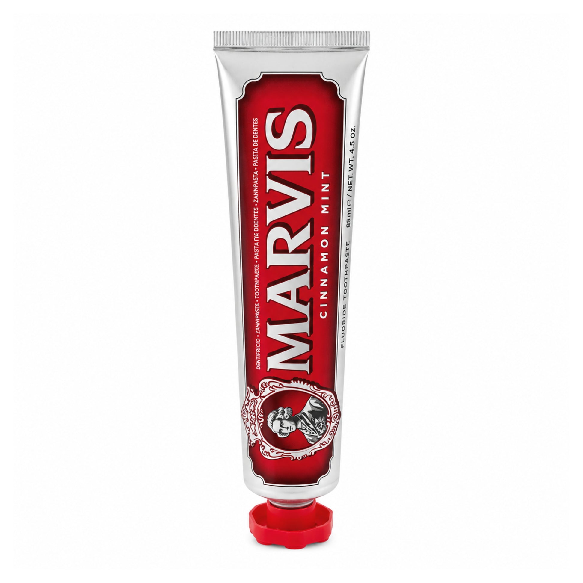 Marvis Cinnamon Mint 85 ml – tuba zubnej pasty s osviežujúcou príchuťou mäty a škorice