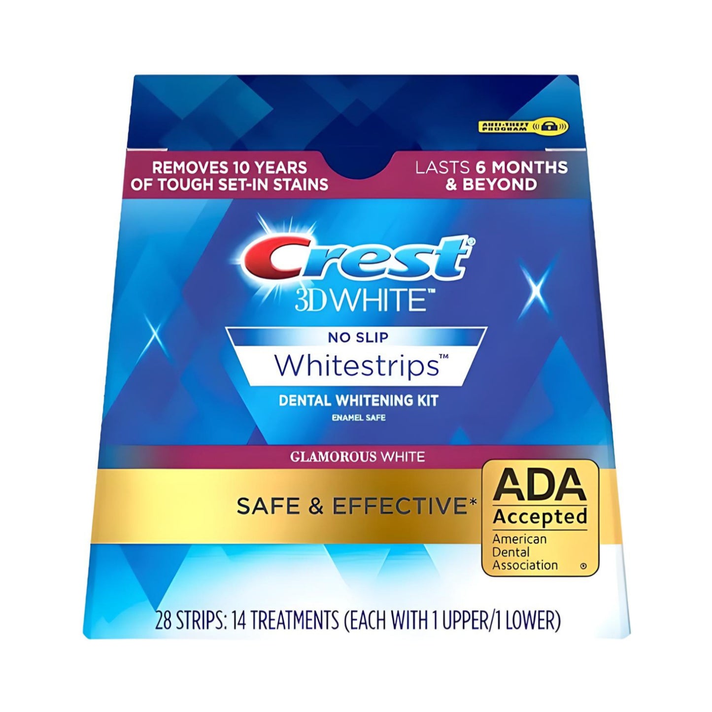 Bieliace pásiky Crest 3D White Glamorous White – 14 vrecúšok, 28 pásikov