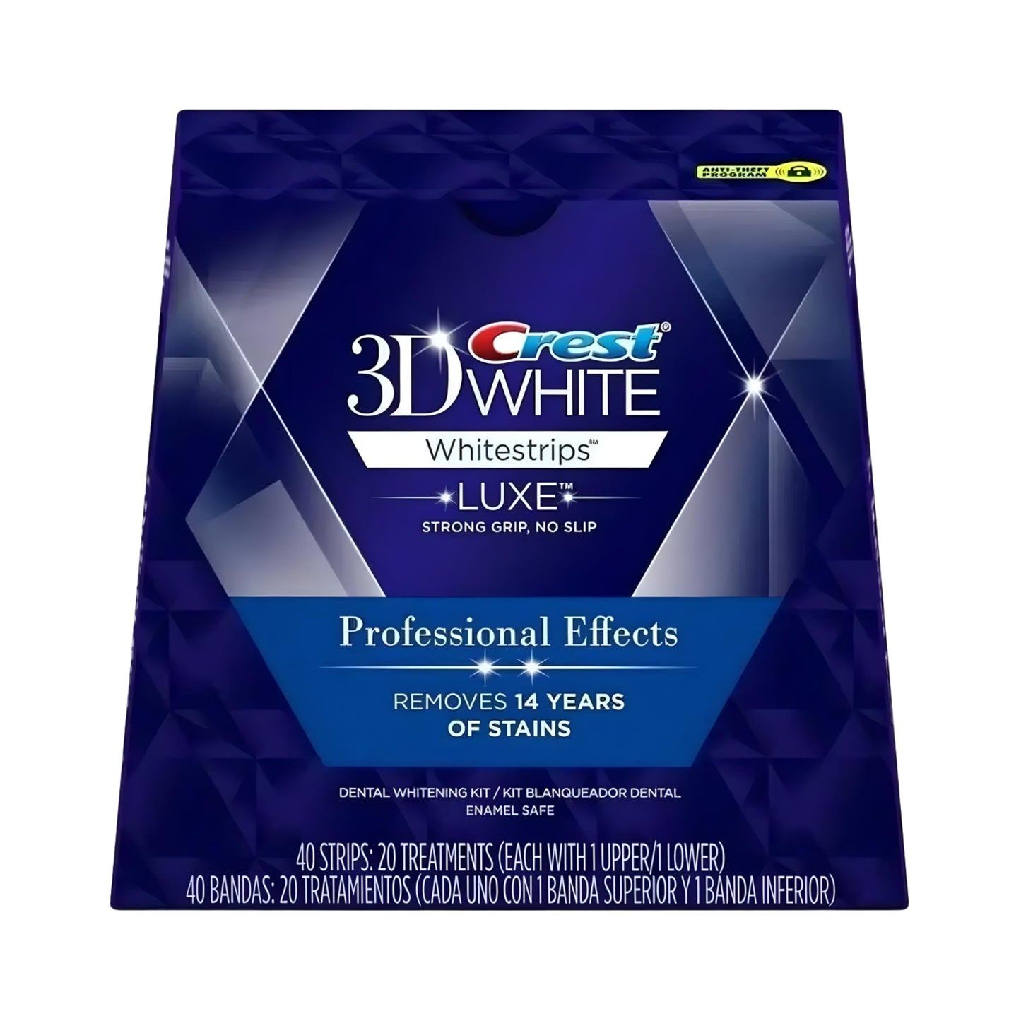 Bieliace pásiky Crest 3D White Luxe Professional Effects – 20 vrecúšok, 40 pásikov