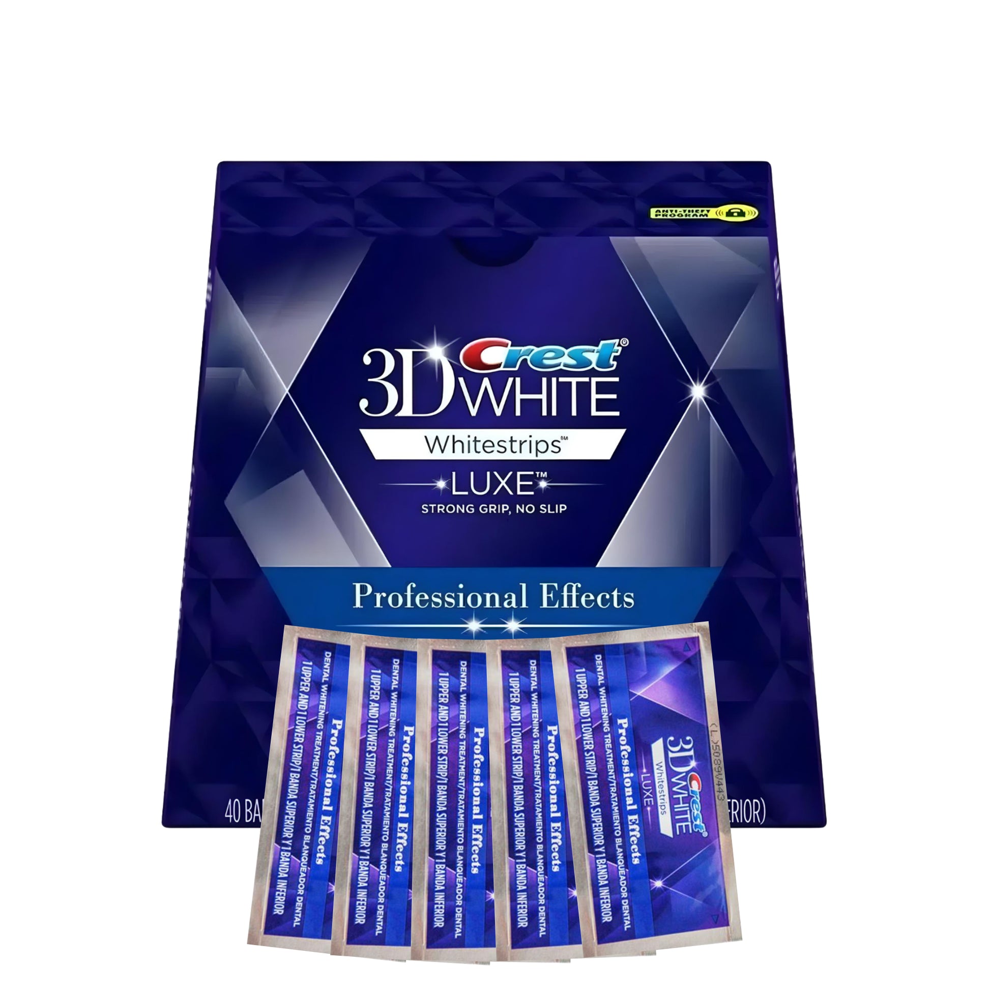 Bieliace pásiky Crest 3D White Luxe Professional Effects – 5 vrecúšok, 10 pásikov