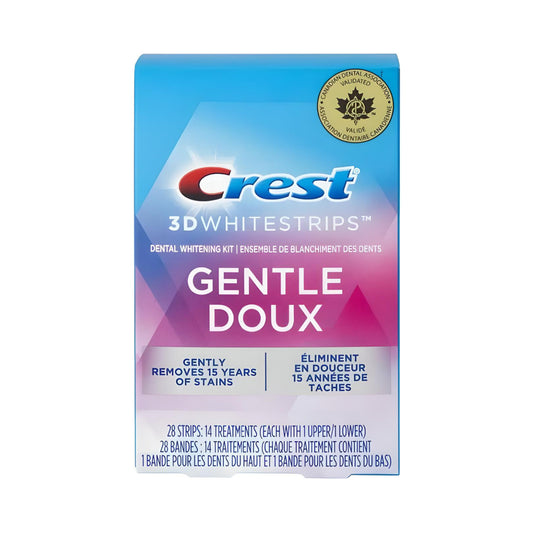 Bieliace pásiky Crest Gentle Doux – 14 vrecúšok, 28 pásikov