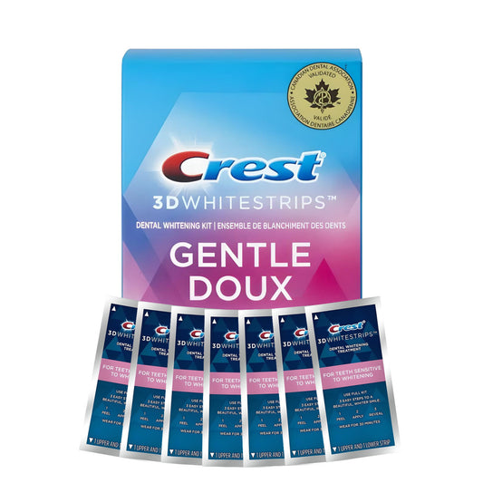 Bieliace pásiky Crest Gentle Doux – 7 vrecúšok, 14 pásikov